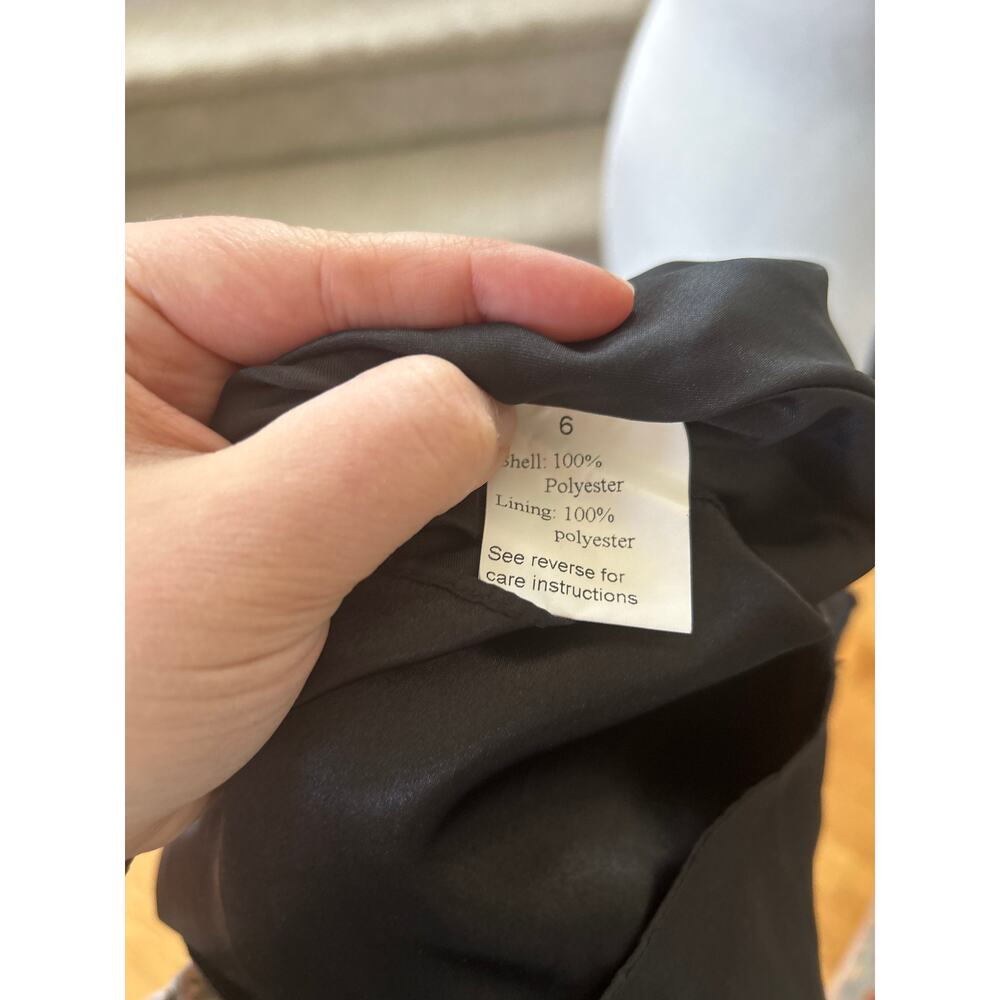 Dalia MacPhee Black Sweetheart Ruched Tiered Ruffle Sleeveless Maxi Gown - Picture 6 of 7